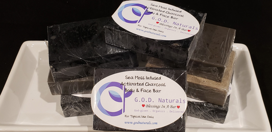 Sea Moss Infused Activated Charcoal Body & Face Bar